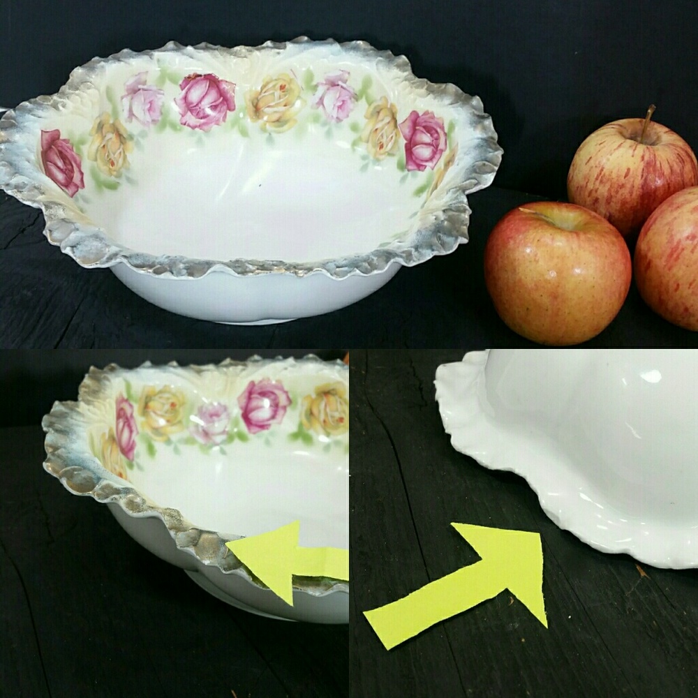 Royal Bayreuth Antique Porcelain Bowl Rose BAVARIA - Picture 8 of 8
